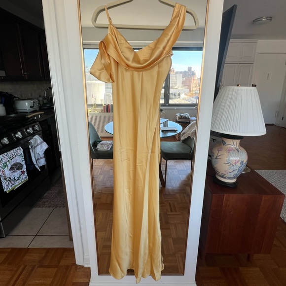 Reformation Ronda Asymmetrical Cowl-Neck Silk Maxi Dress - Picture 4 of 4